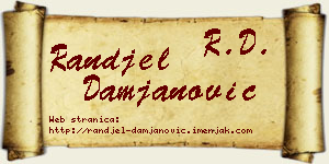 Ranđel Damjanović vizit kartica